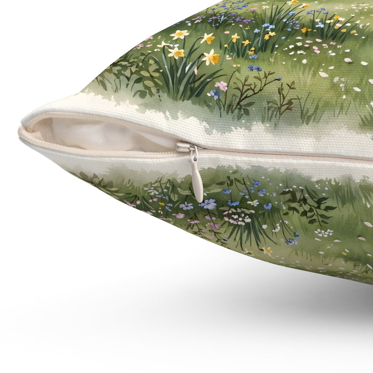 Country Church in Spring Throw Pillow