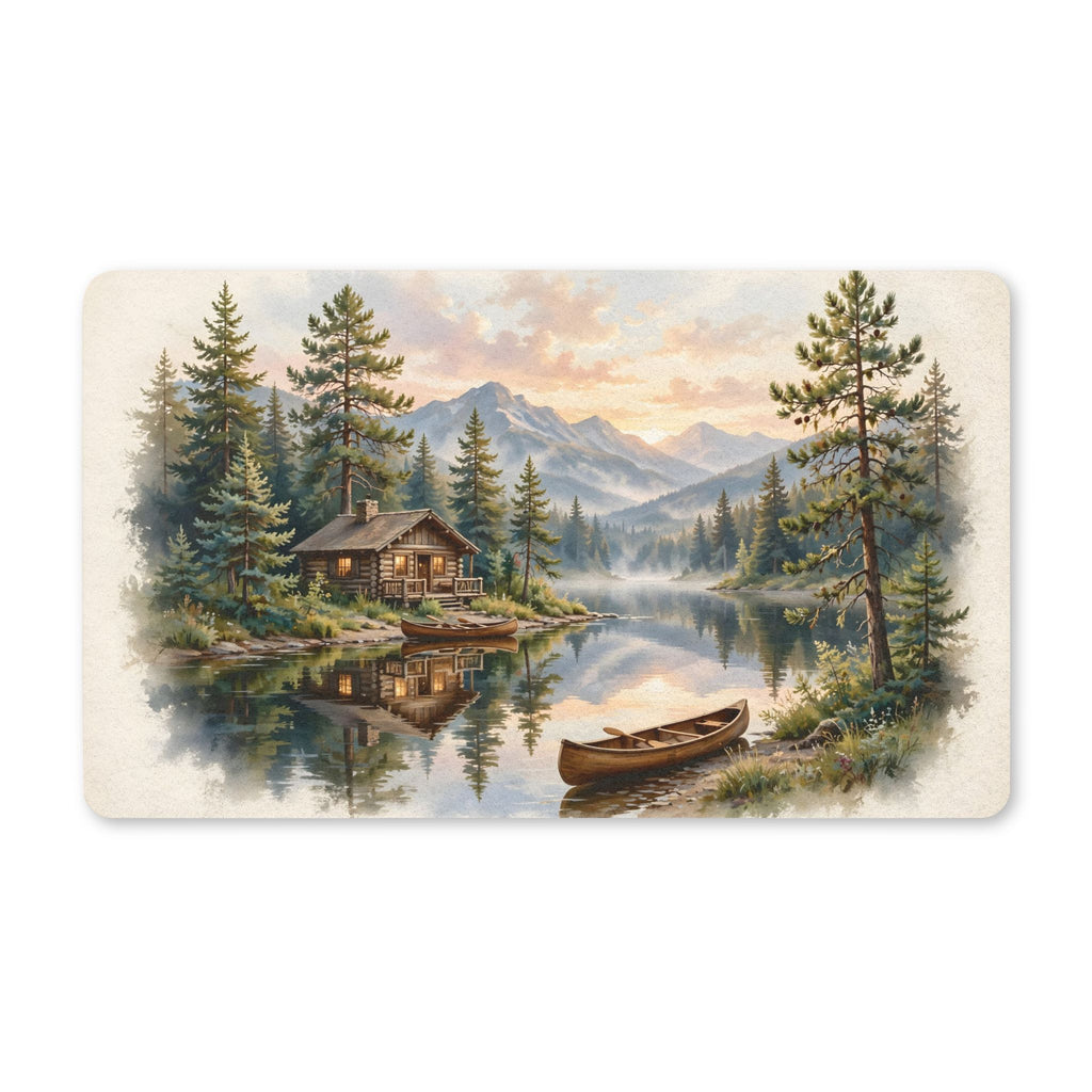 Mountain Cabin by the Lake Doormat