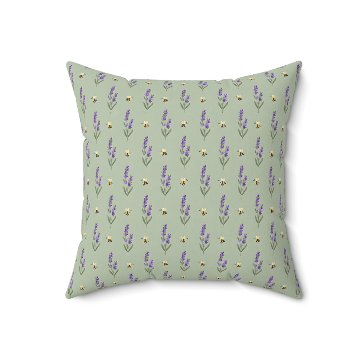 Lavender Sprigs Pattern Throw Pillow
