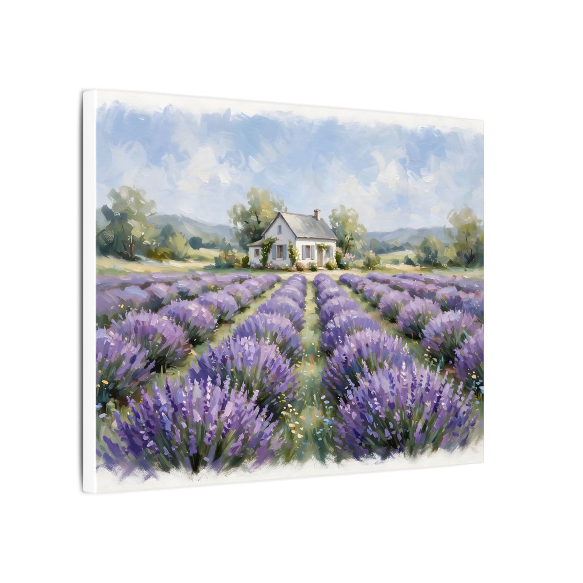 Lavender Field Farmhouse Canvas Wall Art