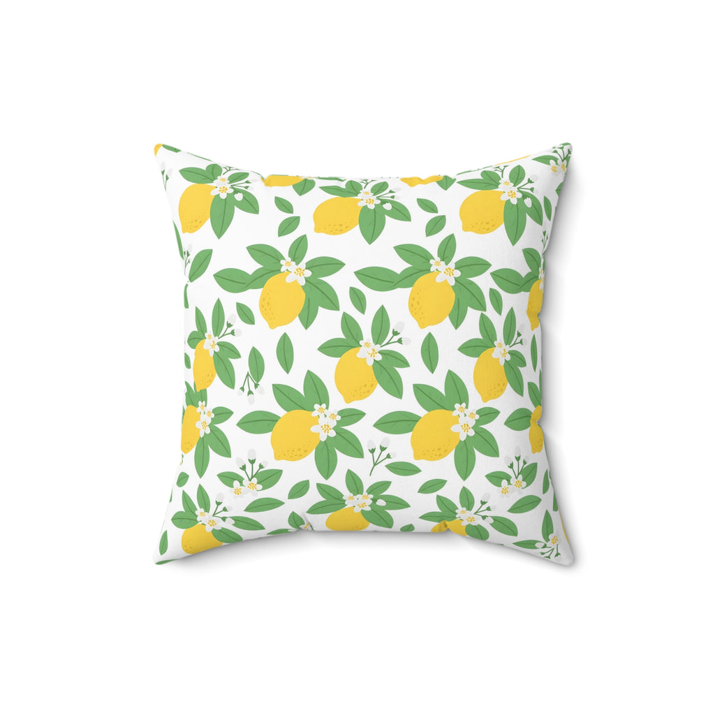 Farmhouse Lemon Pattern Throw Pillow – Style 2