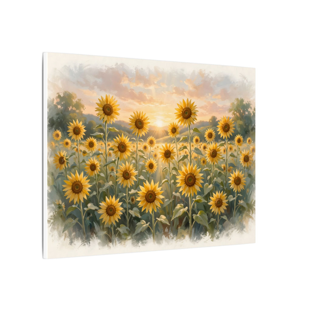 Sunflower Field at Sunset Canvas Wall Art – Style 2