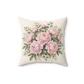 Pink Peonies Watercolor Throw Pillow – Style 2