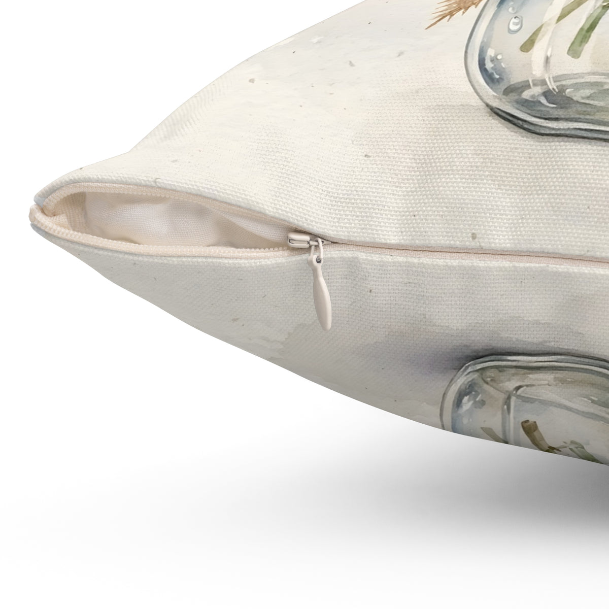 Blue Hydrangeas in a Mason Jar Throw Pillow