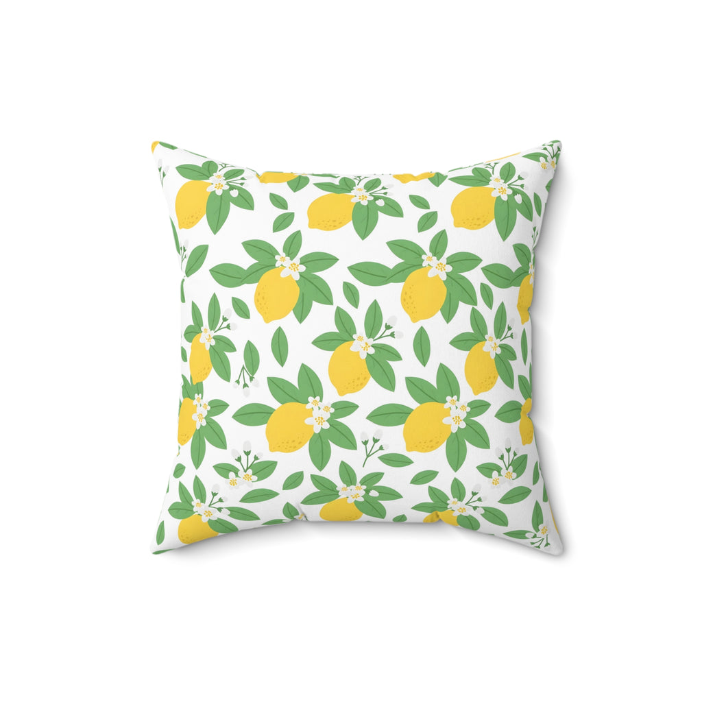 Farmhouse Lemon Pattern Throw Pillow – Style 2