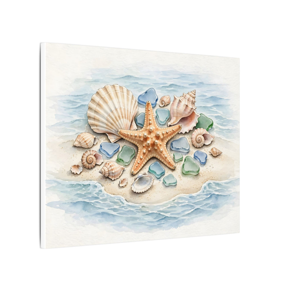 Seashells and Starfish Canvas Wall Art