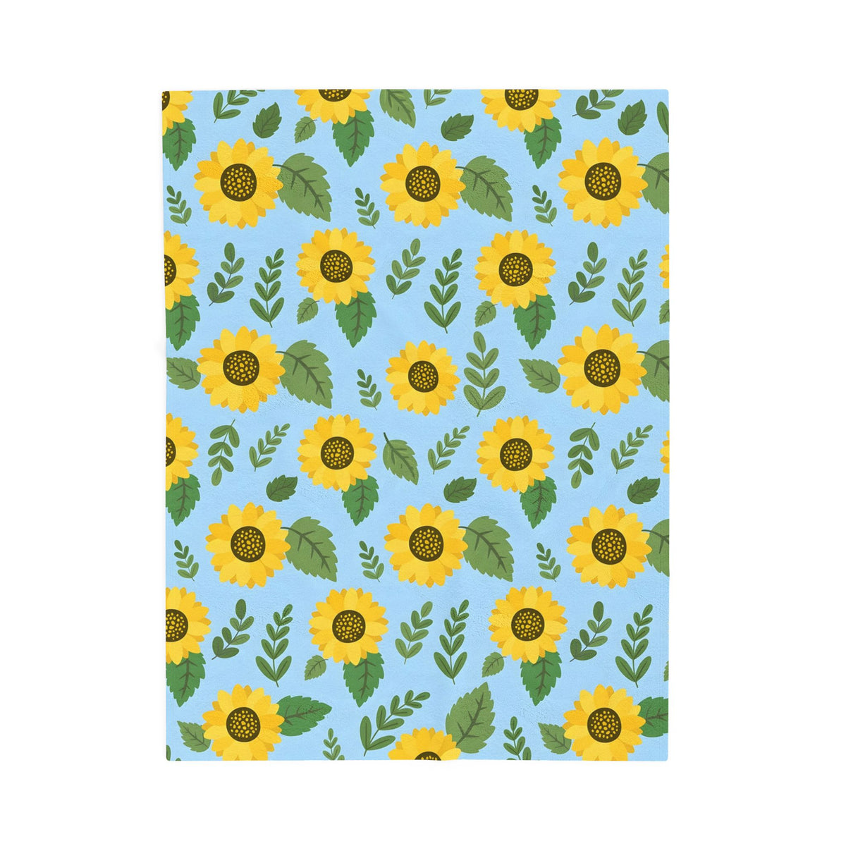 Sunflower Pattern Velveteen Plush Blanket