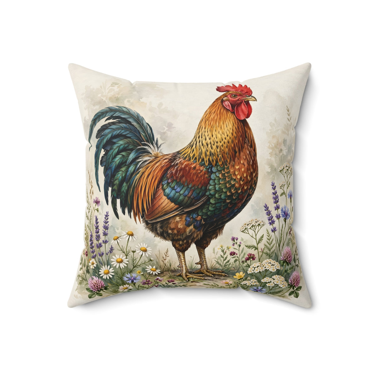 Proud Farmhouse Rooster Throw Pillow – Style 2