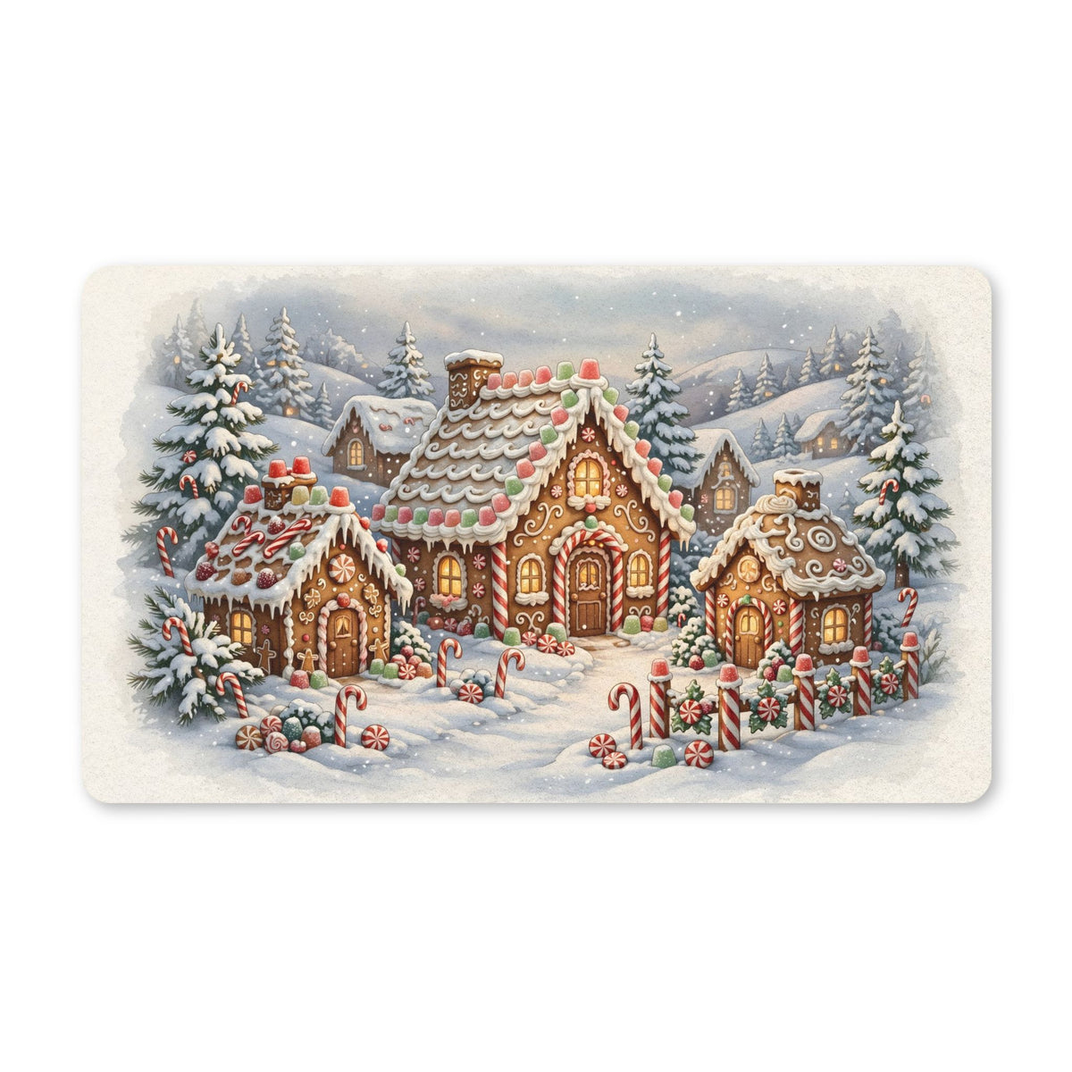 Gingerbread Village Doormat