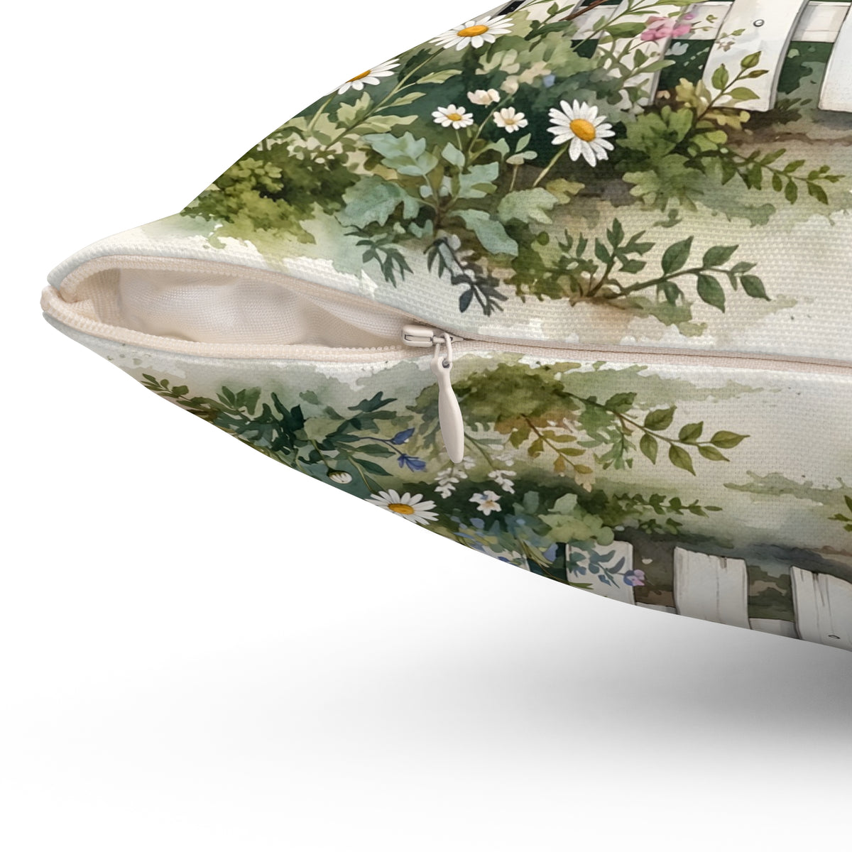 Cottage Garden Gate Throw Pillow