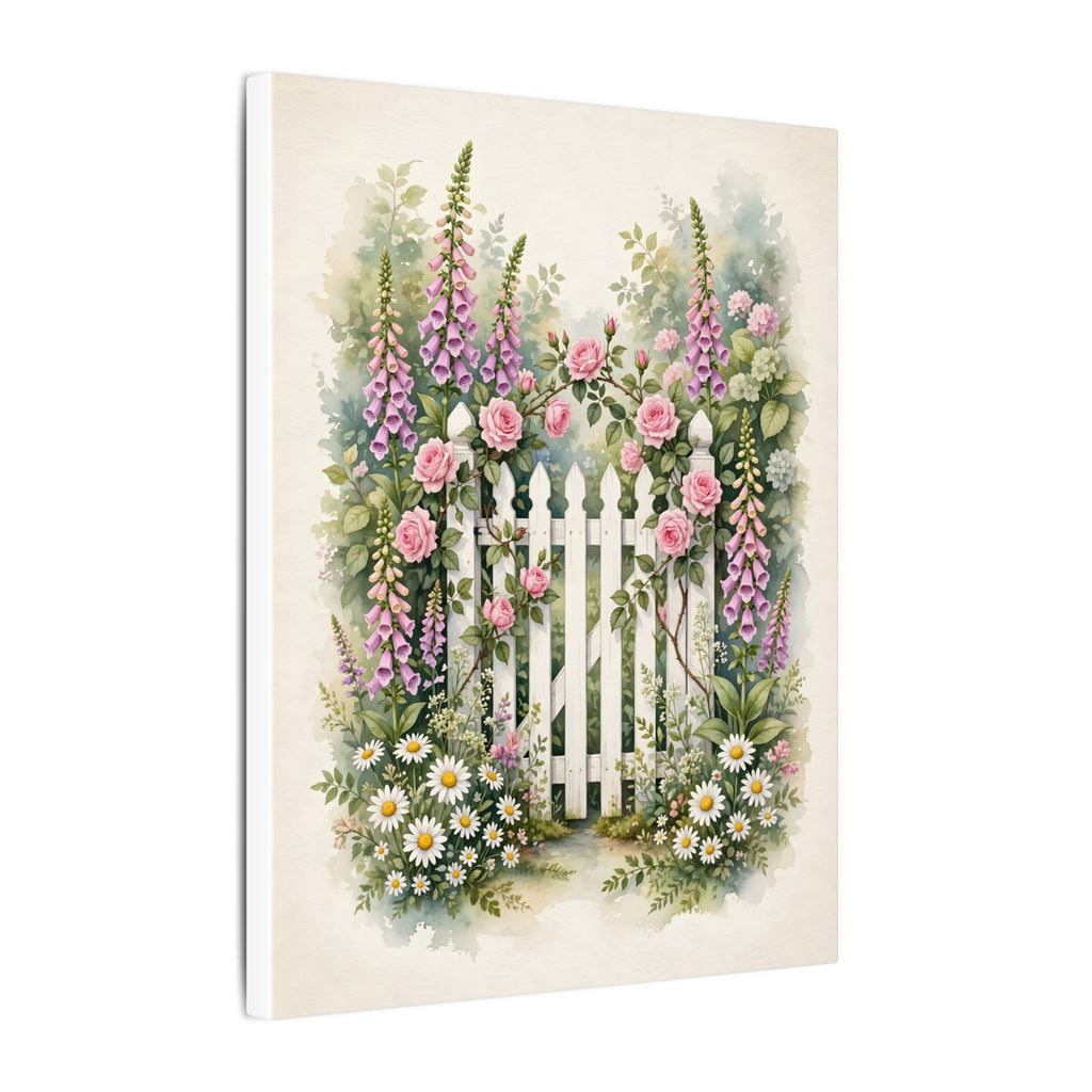 Cottage Garden Gate Canvas Wall Art