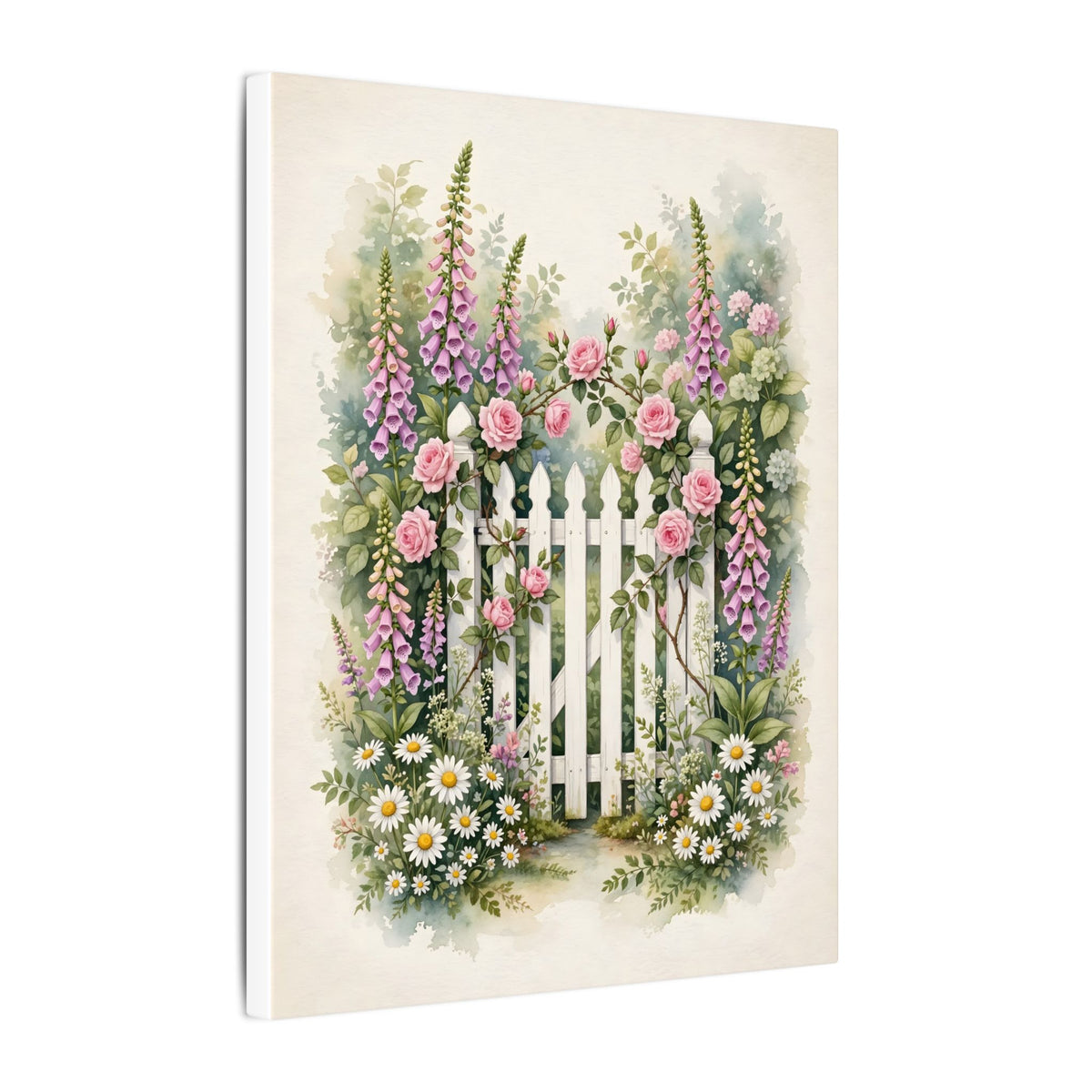Cottage Garden Gate Canvas Wall Art