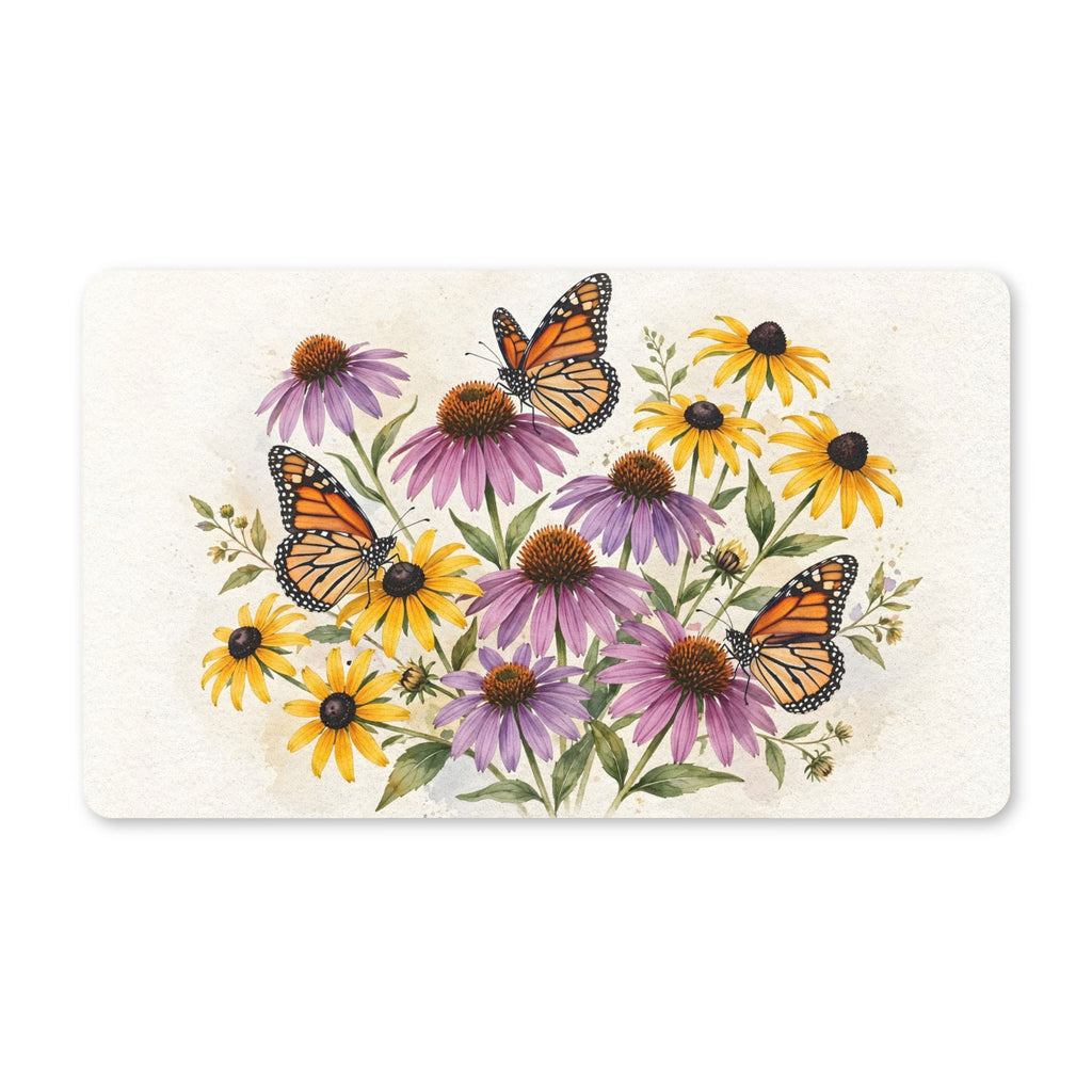 Monarch Butterflies and Wildflowers Doormat