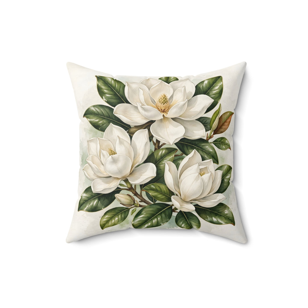 Magnolia Blossoms Throw Pillow