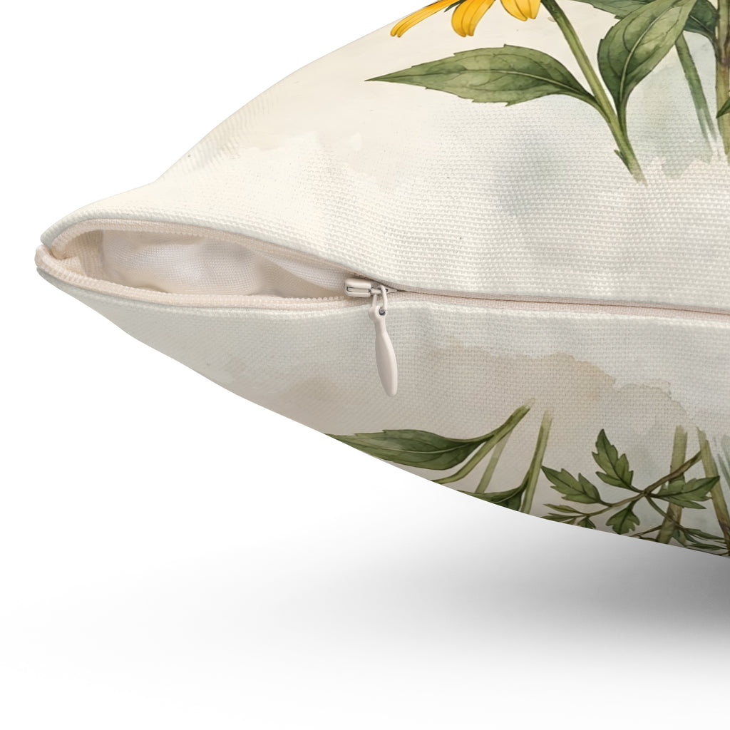 Monarch Butterflies and Wildflowers Throw Pillow – Style 2