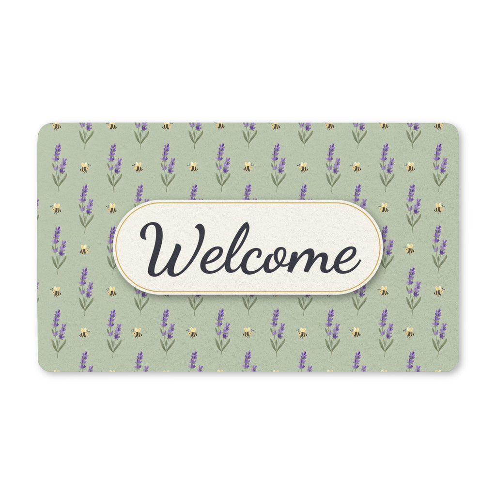 Lavender Sprigs Pattern Welcome Doormat
