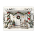 Farmhouse Christmas Porch Canvas Wall Art – Style 2