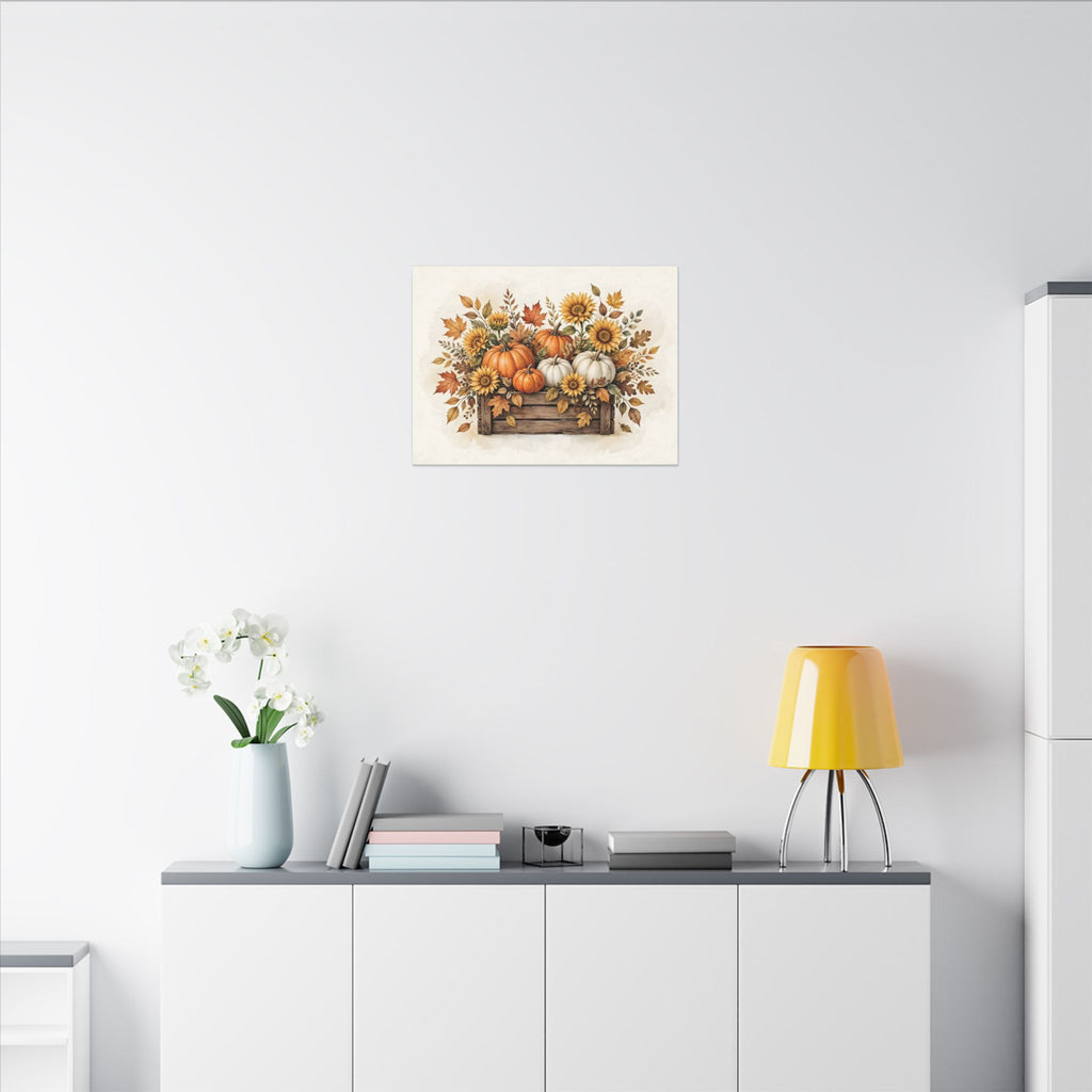 Pumpkins and Sunflowers Harvest Canvas Wall Art