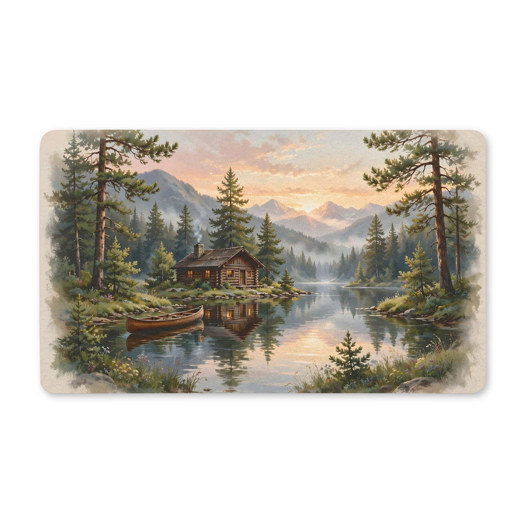 Mountain Cabin by the Lake Doormat – Style 2