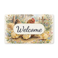 Hen and Chicks in the Barnyard Welcome Doormat