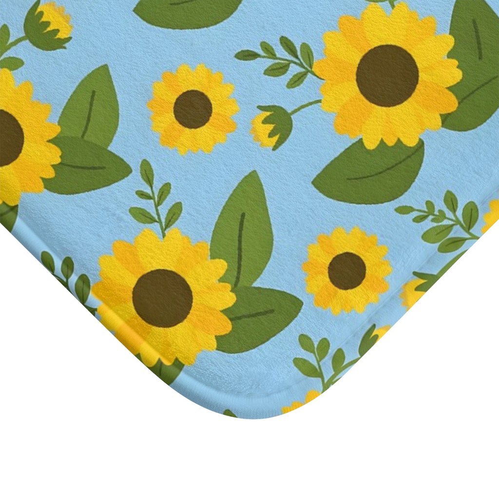 Sunflower Pattern Bath Mat