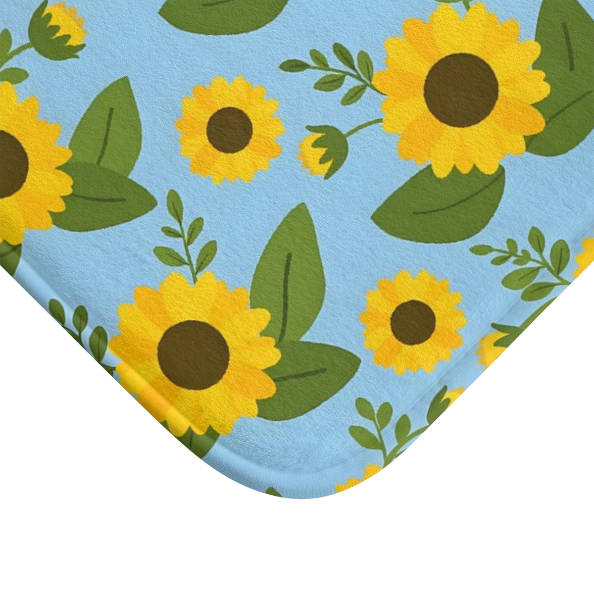 Sunflower Pattern Bath Mat