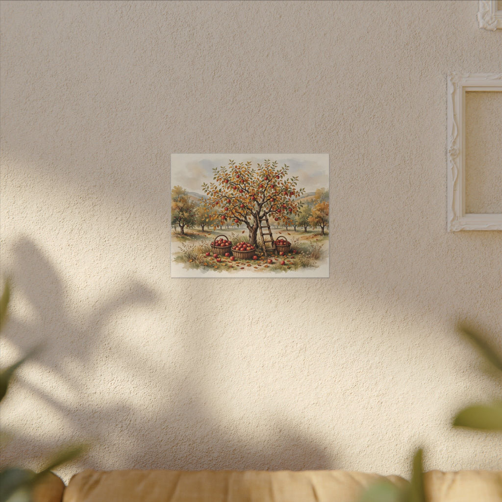 Apple Orchard in Autumn Canvas Wall Art