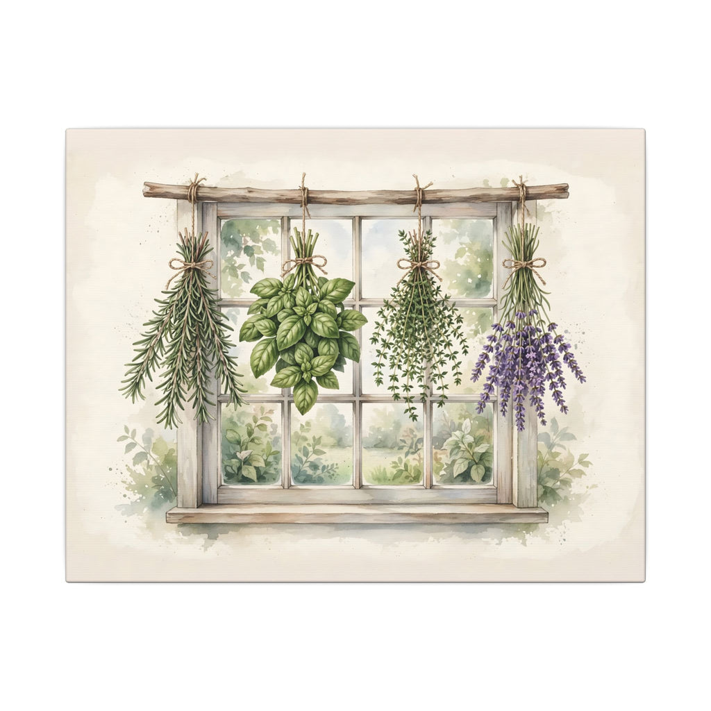 Farmhouse Kitchen Herbs Canvas Wall Art