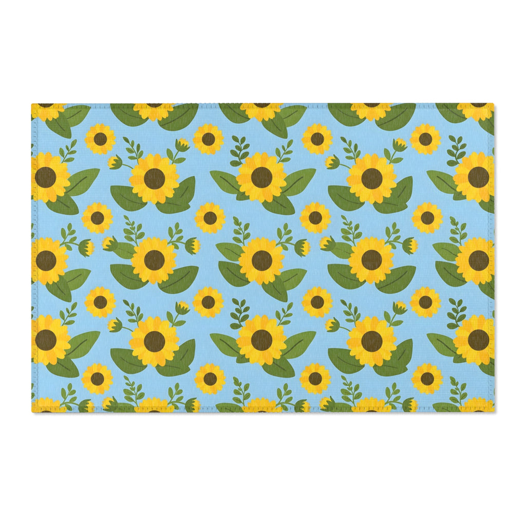 Sunflower Pattern Area Rug