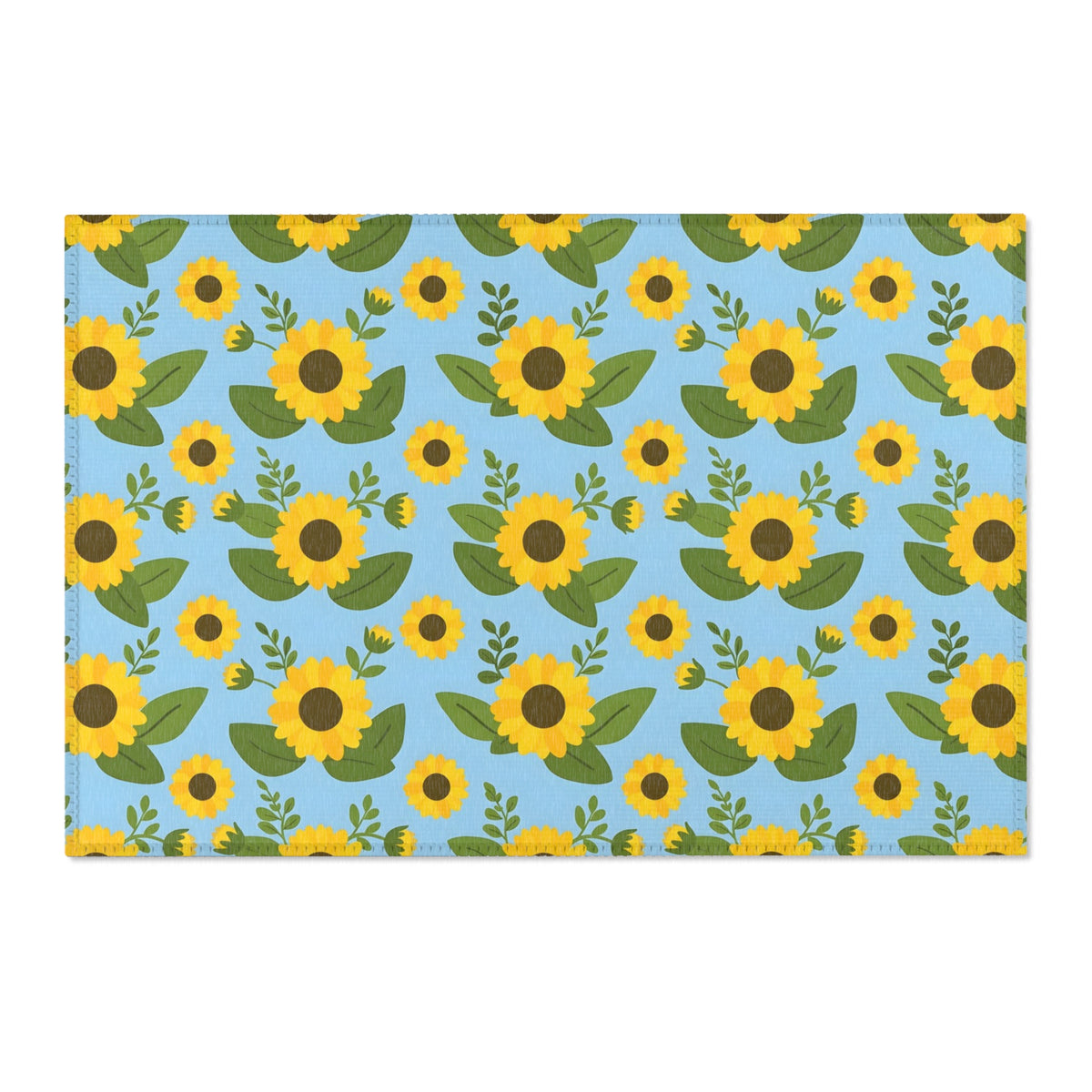 Sunflower Pattern Area Rug