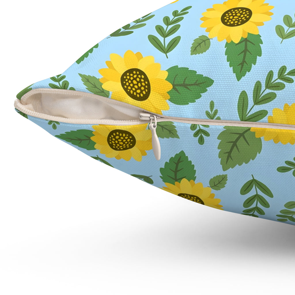 Sunflower Pattern Throw Pillow