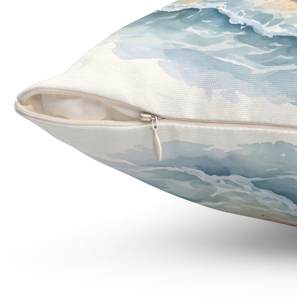 Seashells and Starfish Throw Pillow