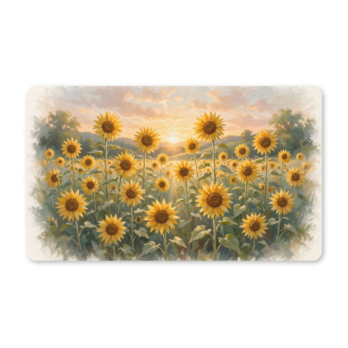 Sunflower Field at Sunset Doormat – Style 2