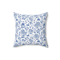 Blue Willow China Pattern Throw Pillow