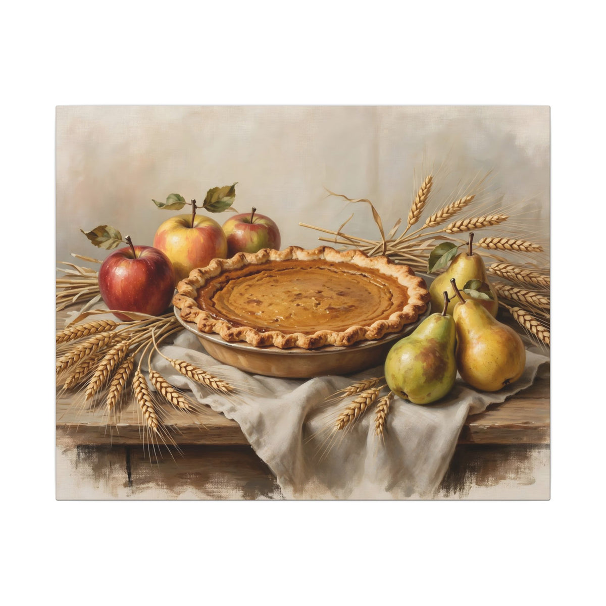 Thanksgiving Table Still Life Canvas Wall Art