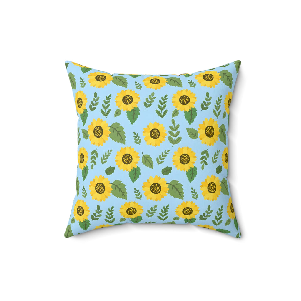 Sunflower Pattern Throw Pillow