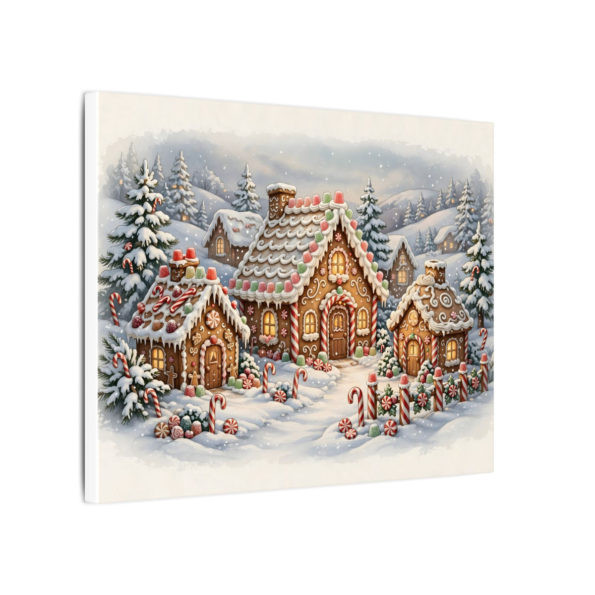 Gingerbread Village Canvas Wall Art