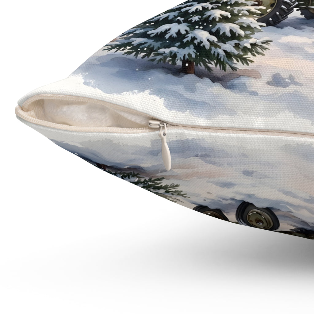Christmas Tree Farm at Dusk Throw Pillow