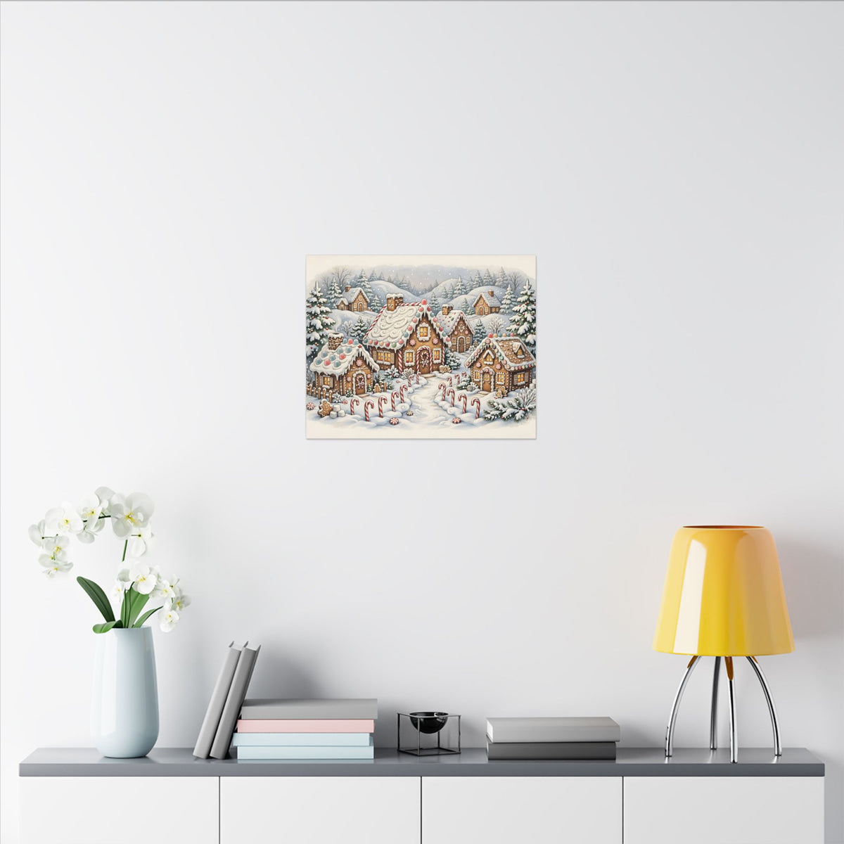 Gingerbread Village Canvas Wall Art – Style 2