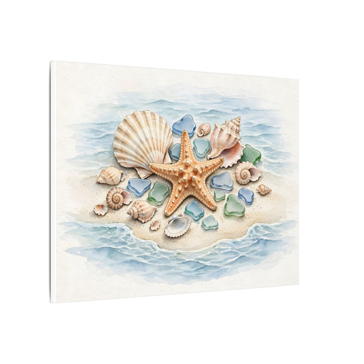 Seashells and Starfish Canvas Wall Art