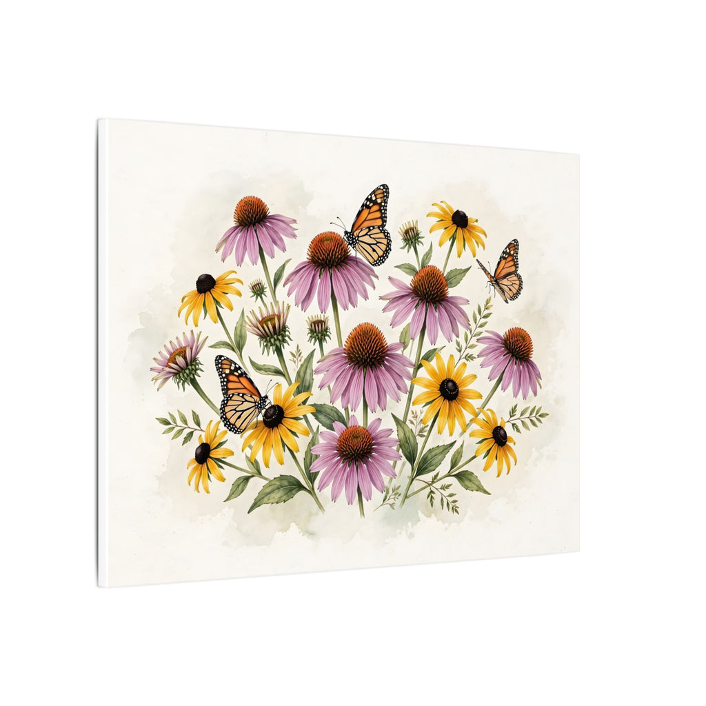 Monarch Butterflies and Wildflowers Canvas Wall Art – Style 2