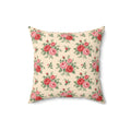 English Rose Chintz Pattern Throw Pillow – Style 2