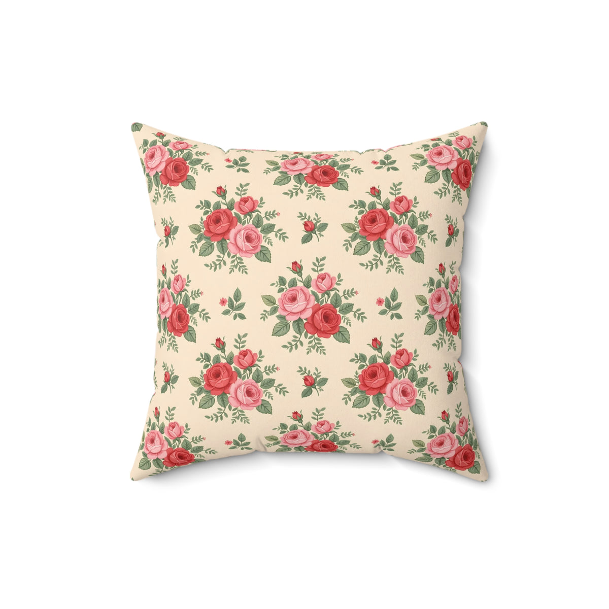 English Rose Chintz Pattern Throw Pillow – Style 2