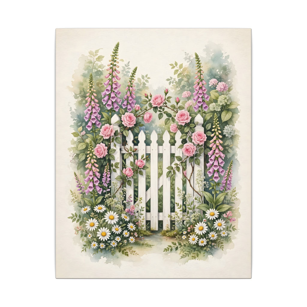 Cottage Garden Gate Canvas Wall Art