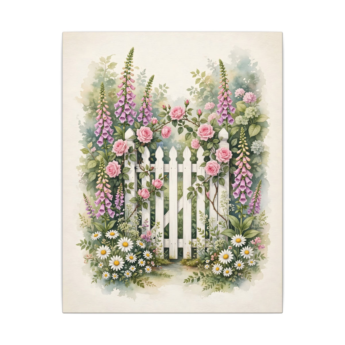 Cottage Garden Gate Canvas Wall Art