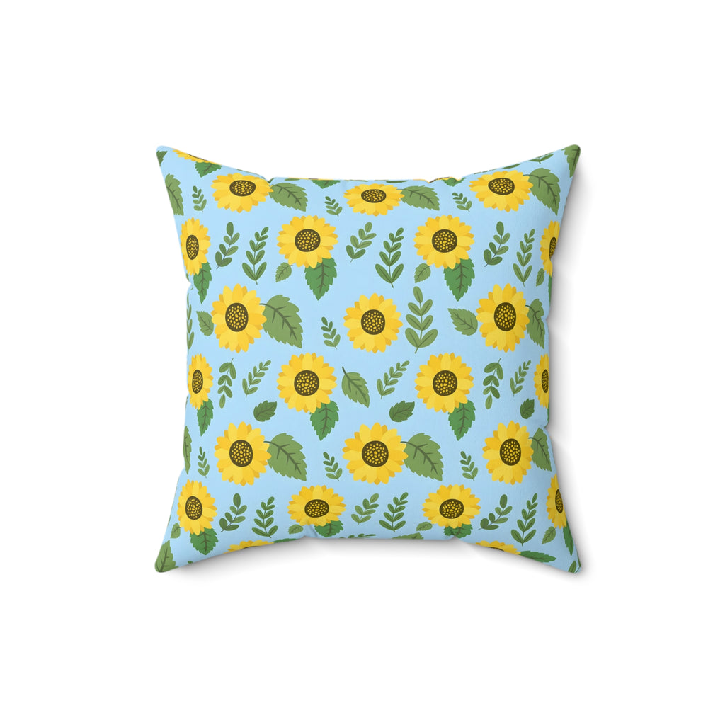 Sunflower Pattern Throw Pillow