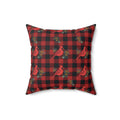 Cardinals and Buffalo Plaid Pattern Throw Pillow