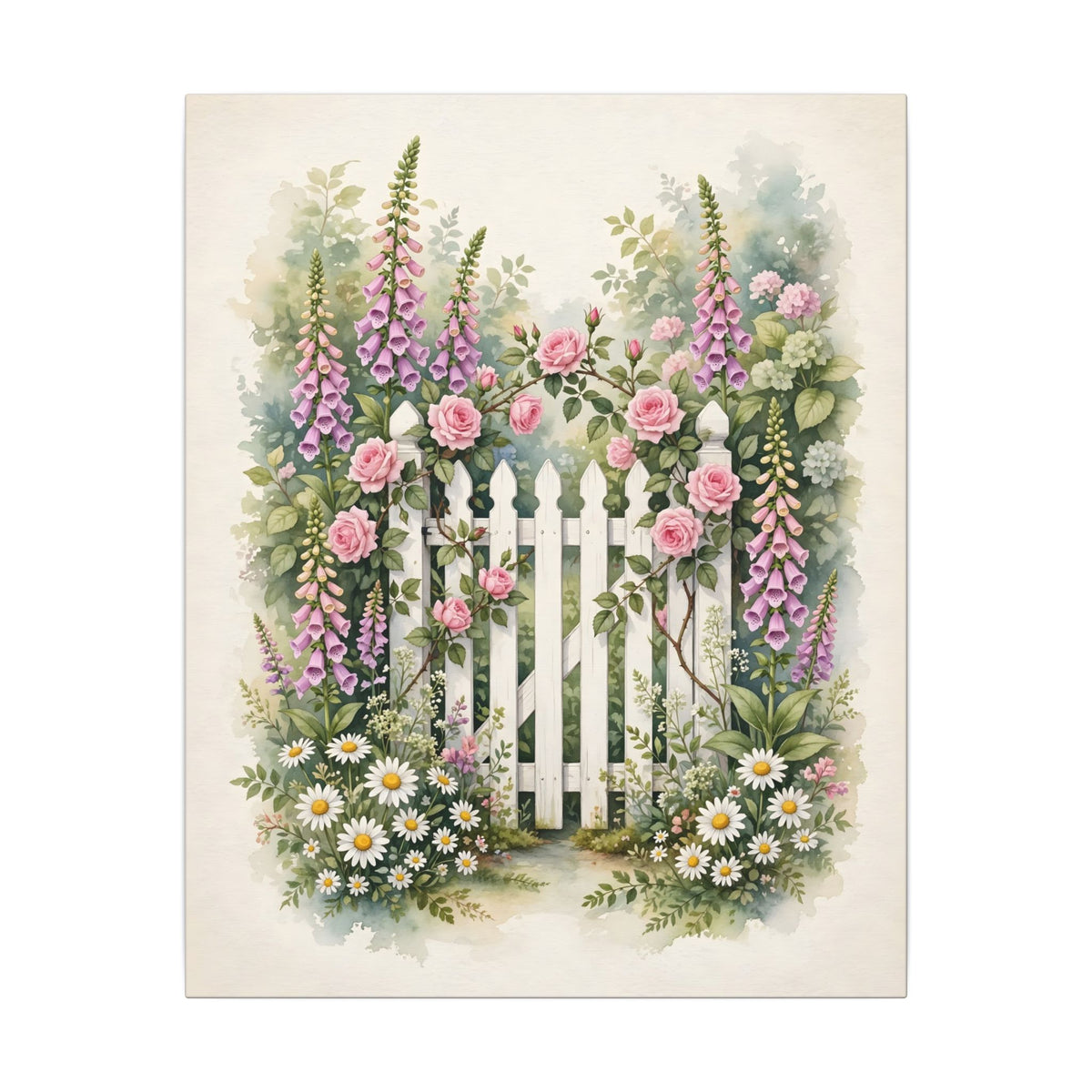 Cottage Garden Gate Canvas Wall Art