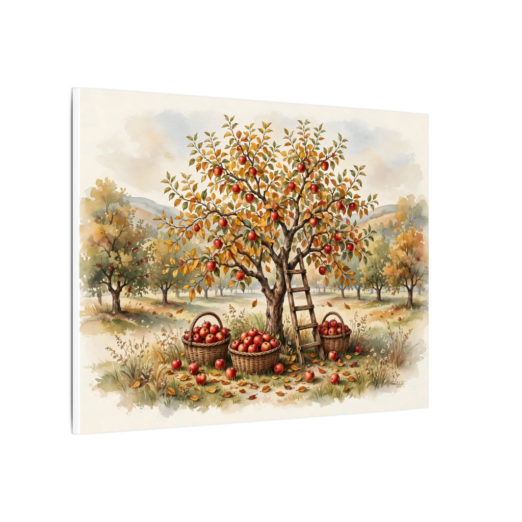 Apple Orchard in Autumn Canvas Wall Art