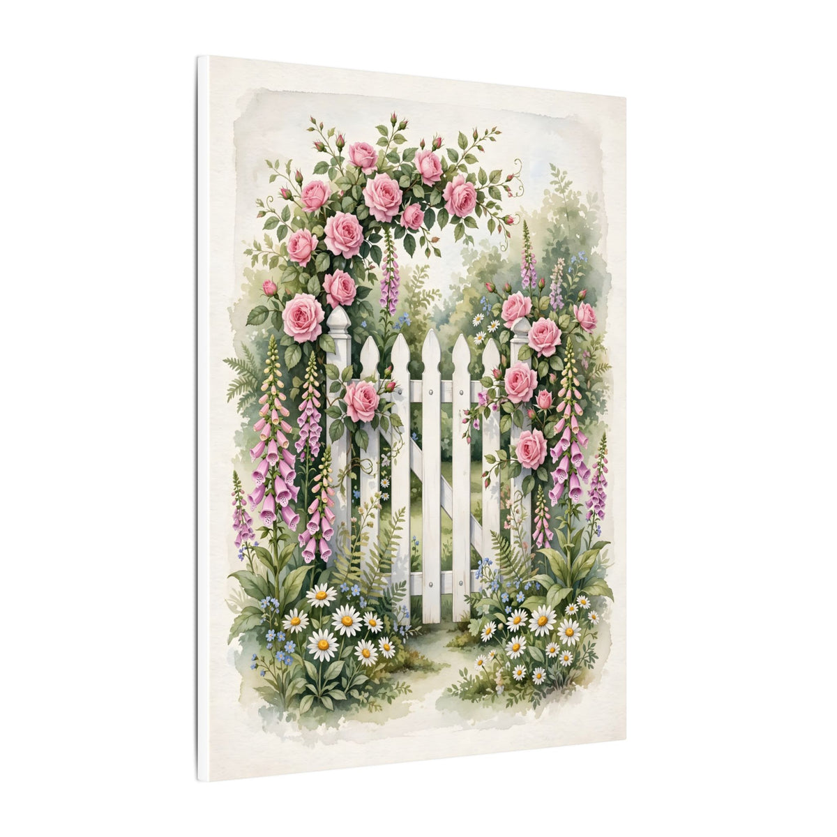Cottage Garden Gate Canvas Wall Art – Style 2